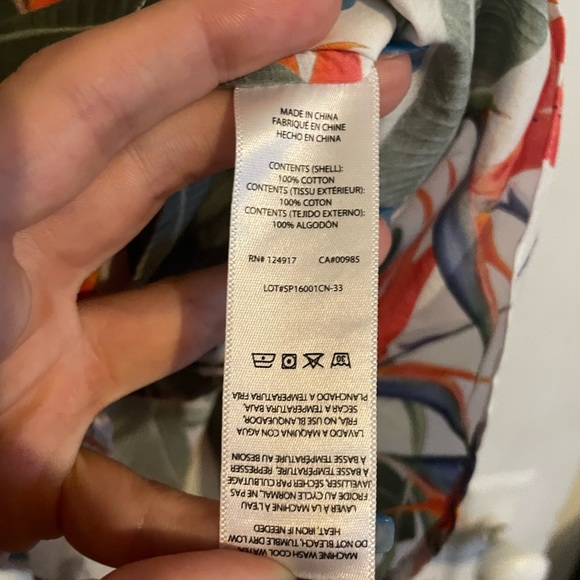 ONIA Tropical Print Cover-Up Shirt Dress - Picture 5 of 6